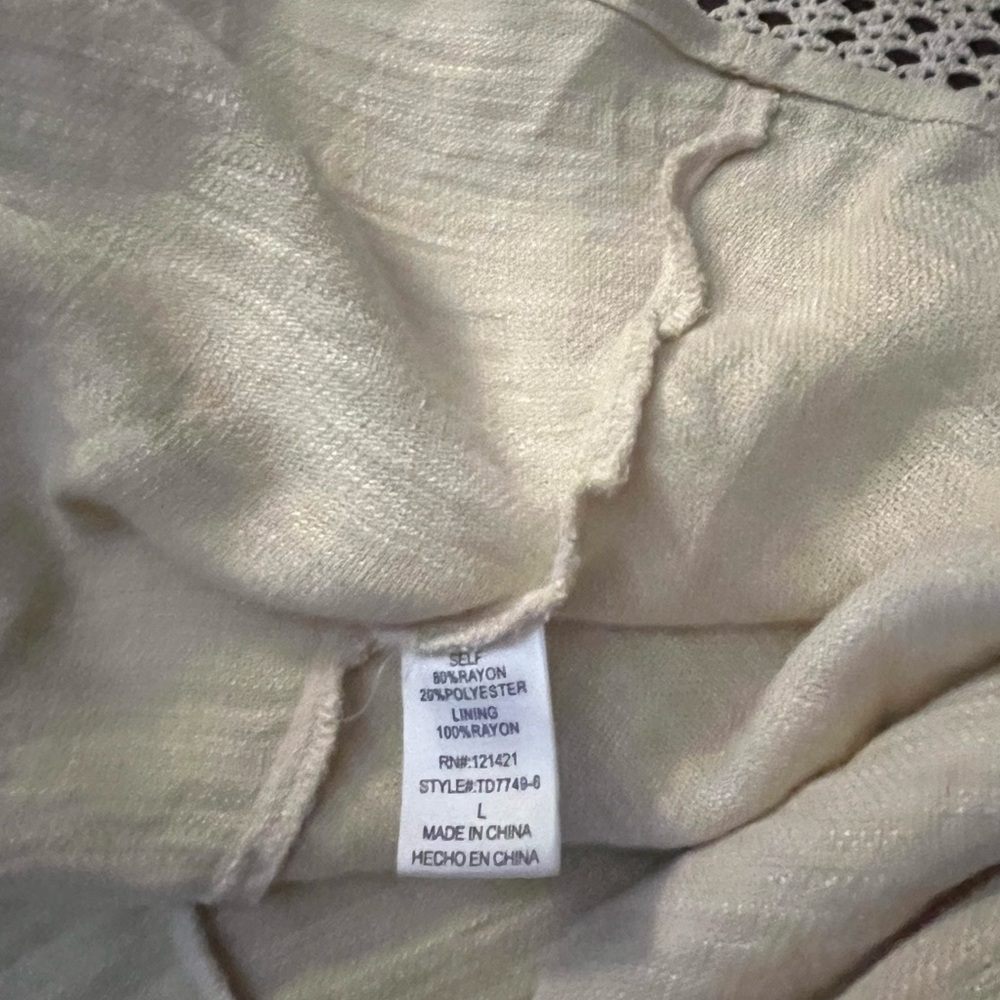 Ellison Tan Maxi Dress , Vintage  Button Down Size Large - Picture 5 of 8
